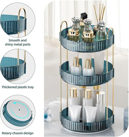 360° Rotating Makeup Organizer, Bathroom Organizers and Storage Holder Rack - Image 4