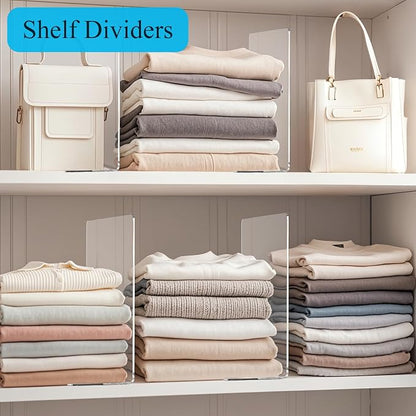 Shelf Dividers for Closet Organization: 10" Tall x 12" Deep Acrylic Closet - Image 4