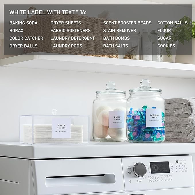 Glass Jars and Dryer Sheet Holder, Dispenser Set - Image 3