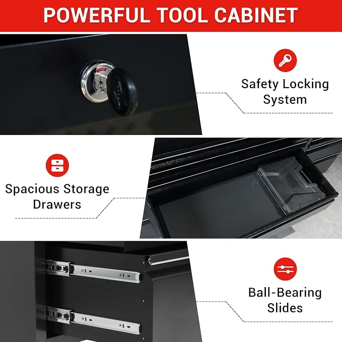 CT Copper Tailor 72-inch Rolling Tool Chest Cabinet - Image 3