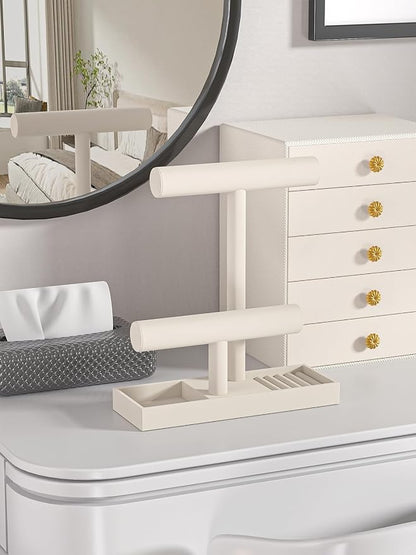 Bracelet and Necklace Holder, Velvet Jewelry Necklace Display Organizer Stand - Image 6
