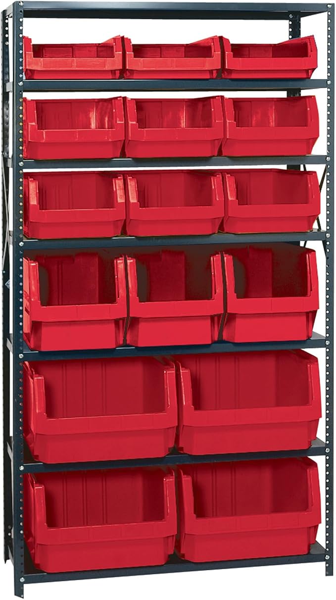 Quantum Storage Systems MSU-16-MIXRD Solid Heavy Duty 7 Shelves 16 MAGNUM Red by QuantumStorageSystems
