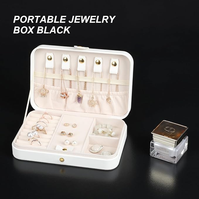 Small Jewelry Box, Travel Jewelry Case Portable Jewelry Boxes - Image 6