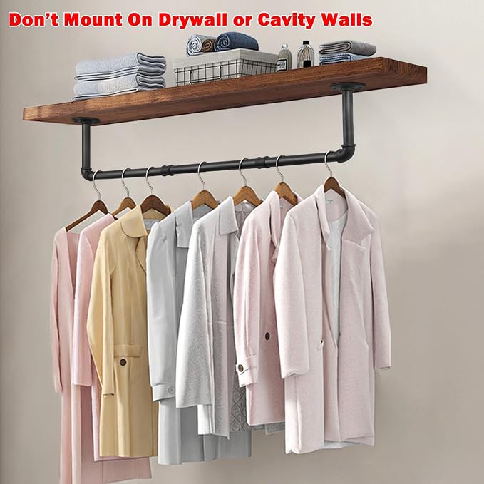 Livabber Industrial Pipe Clothes Rack, Heavy Duty Detachable Iron Garment Rack - Image 4