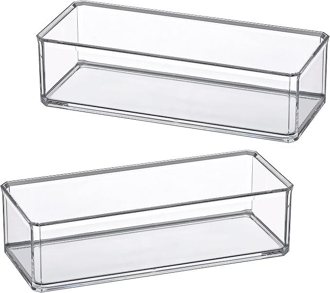 Amazing Abby - Glamour - 2-Pack Acrylic 1-Compartment Makeup Organizer - Image 3