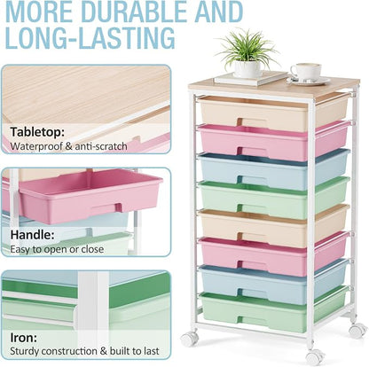 Rolling Storage Cart, Rainbow Cart - Image 5