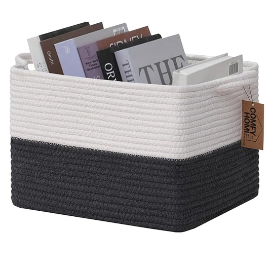 COMFY-HOMI Cotton Rope Woven Basket by COMFY-HOMI