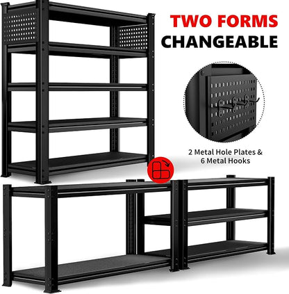 SILVEL 48.2" W Garage Shelving, 5000LBS Heavy Duty Metal Shelving, 2025 Solid - Image 4