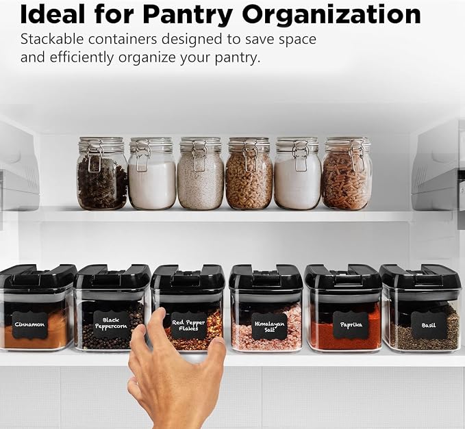 Shazo 6 PC Airtight Food Storage Containers + 6 Spoons - Image 4