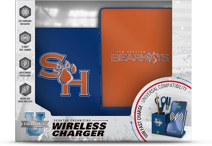 SOAR NCAA Unisex Cell Phone Wireless Charging Stand and Desktop Organizer - Image 3