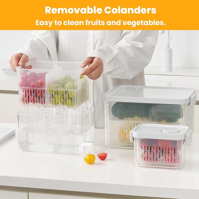 vacane Dishwasher Safe Berry Keeper, Produce Saver, BPA-Free Lettuce Keeper - Image 3