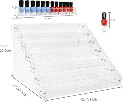 Kingtaily 7 Tiers Layers Organizer Rack Stand Holder Large Capacity Acrylic - Image 3