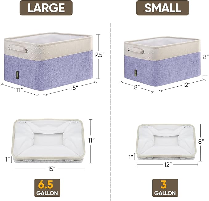BALEINE 2 Pack Fabric Storage Bins - Image 2