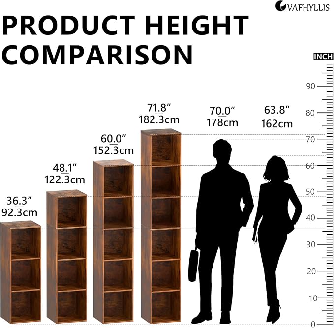 3 Cube Storage Organizer, 3 Tier Cube Low Bookcase Freestanding Storage Display - Image 3