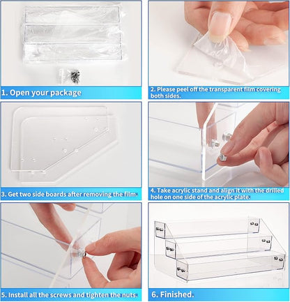 Acrylic Spice Rack, Tiered Spice Rack Shelf Seasoning Organizer - Image 4