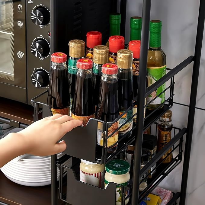 5-Tier Kitchen Carts on Wheels - Image 6