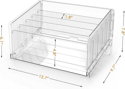 File Sorter Organizer, 5 Sections Acrylic Letter Tray - Image 3