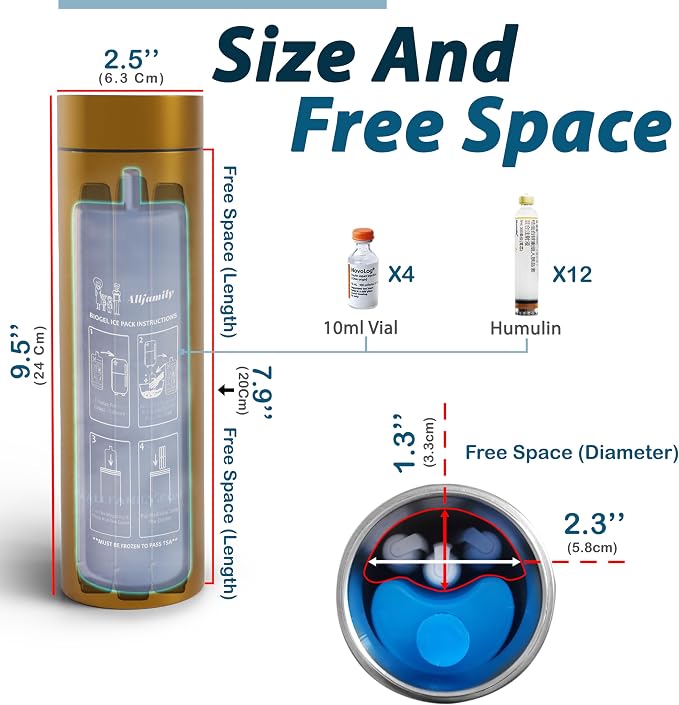 4ALLFAMILY Nomad Insulin Travel Case Cooler – 48H Non-Electric Insulin Cooler - Image 4
