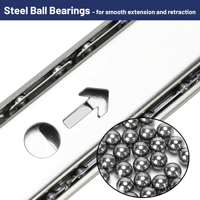 14" Keyboard Slide Heavy Duty Ball Bearing Slides Computer Tray Under Desk - Image 4