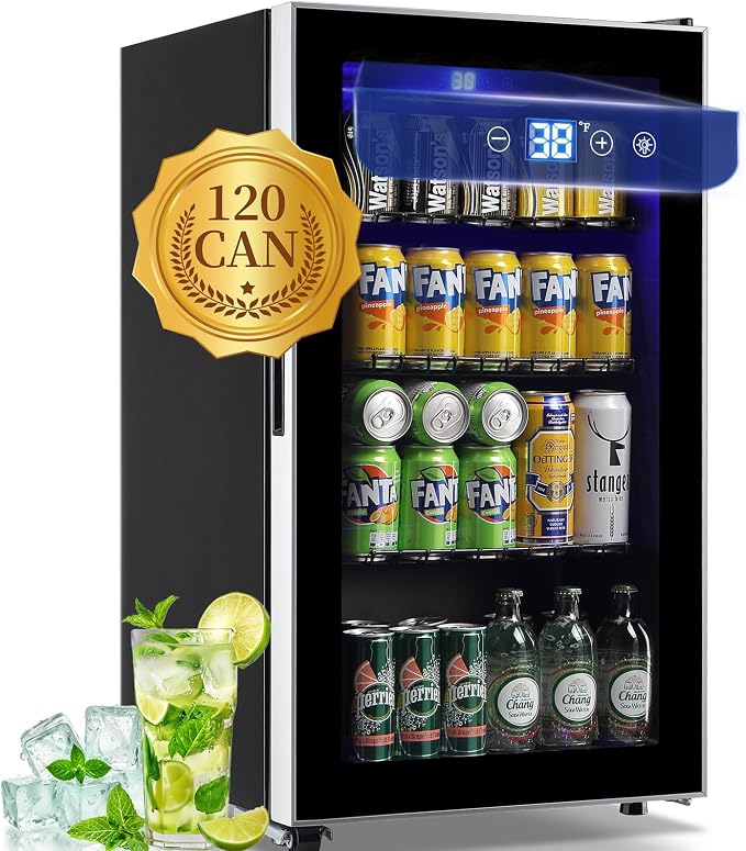 WANAI Mini Fridge Cooler 120 Can Beverage Refrigerator by WANAI%C2%AE