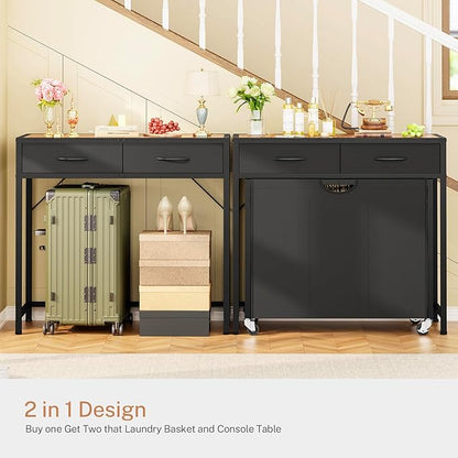Laundry Sorter, Rolling Laundry Hamper - Image 3
