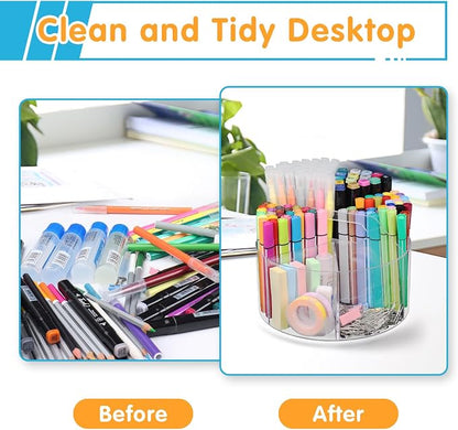 Acrylic Pen Holder, 360 Degree Rotating Pen Organizer, Rotating Desk Acrylic - Image 7
