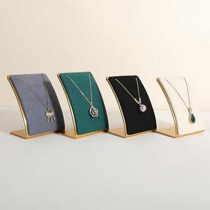 GemeShou Black Necklace display stand, Velvet Jewelry necklace display holder - Image 5