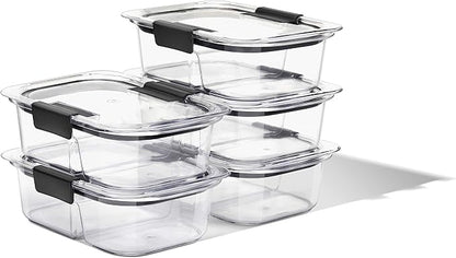 Rubbermaid Brilliance Meal Prep Containers, 2-Compartment Food Storage - Image 2