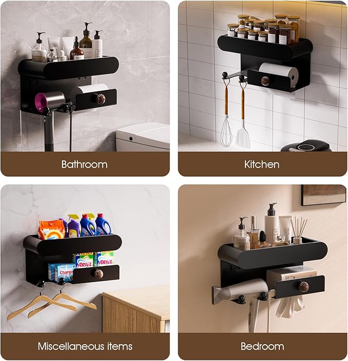 Universal Hair Dryer Holder, Hair Tool Organizer - Image 4