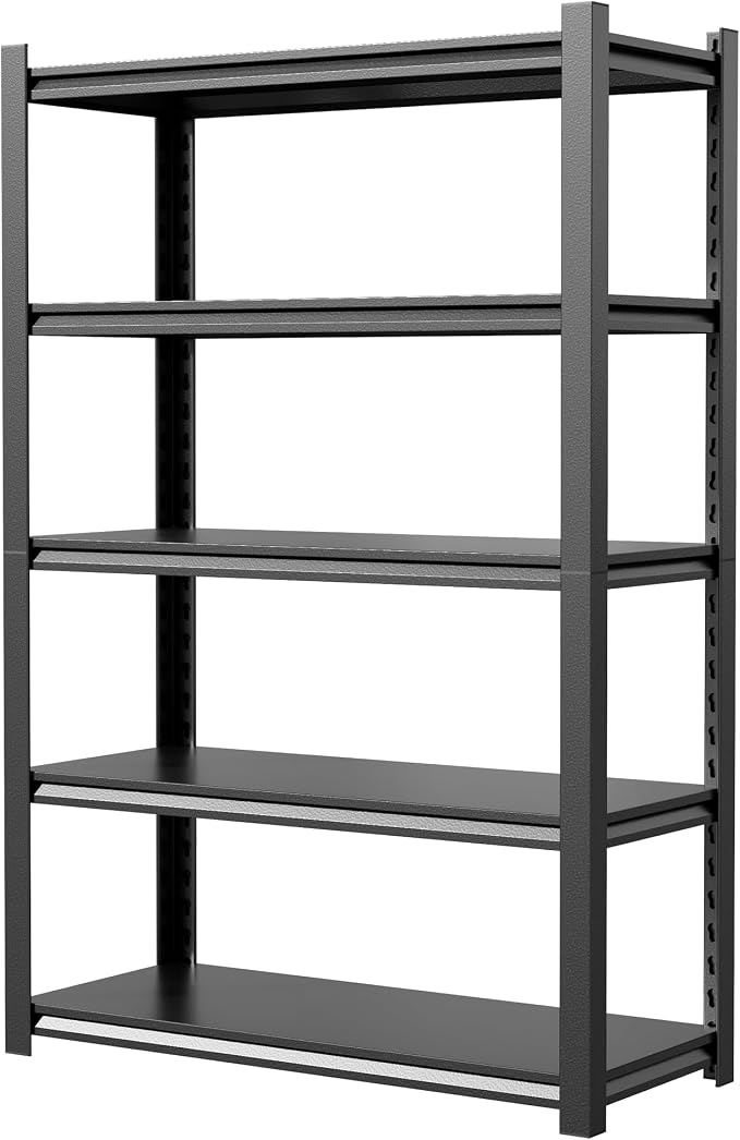 JHYKHG 72" W Storage Shelves, 5-Tier Heavy Duty Garage Shelving, Adjustable - Image 9