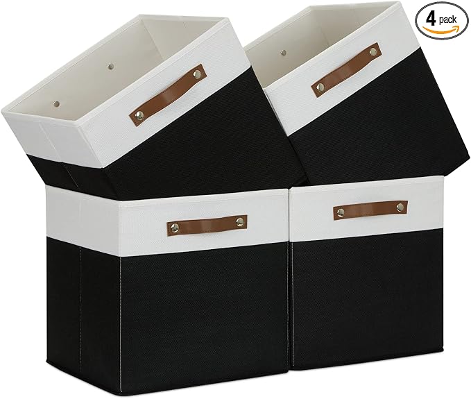 Temary Fabric Storage Bin 4 Pack Cube Storage Bin by TEMARY