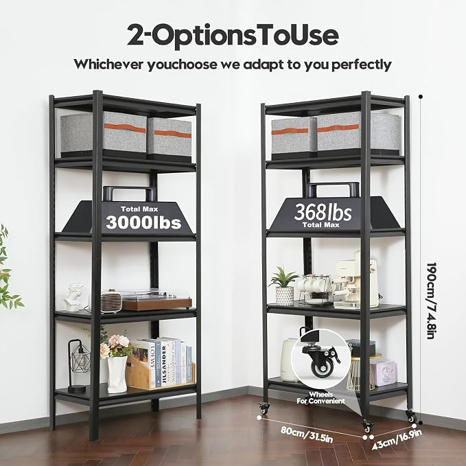 Kitchen Shelving with Lockable Wheels - Image 2