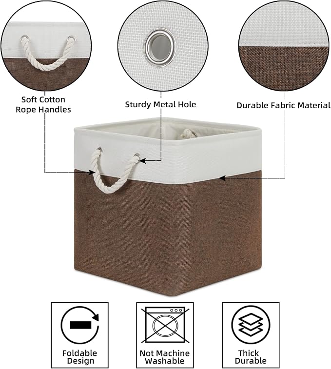 Bidtakay Collapsible Rustic Cube Storage - Image 7