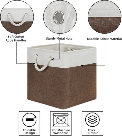 Bidtakay Collapsible Rustic Cube Storage - Image 7