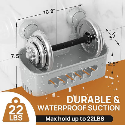 LEVERLOC Shower Caddy Suction Cup 2 Pack, Shower Organizer Removable Bathroom - Image 4