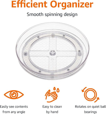 Amazon Basics Clear Lazy Susan Turntable Organizer - Image 2