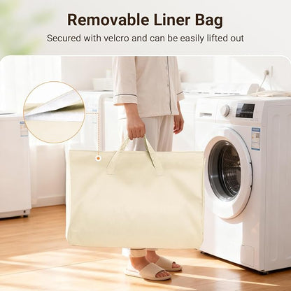 ELYKEN 120L Vertical Rolling Laundry Hamper - Image 6