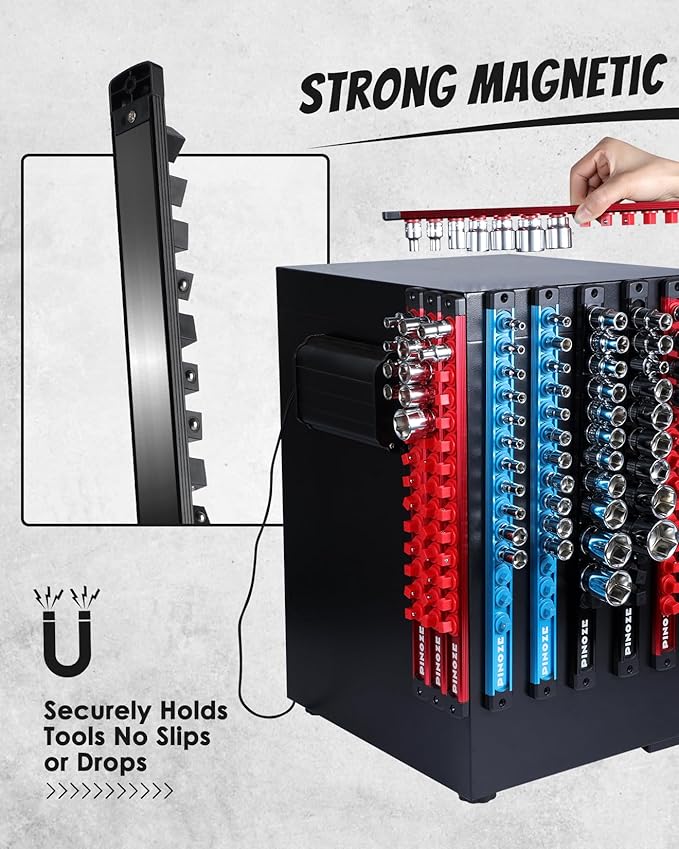 1/2" Magnetic Socket Holder Organizer - Image 3