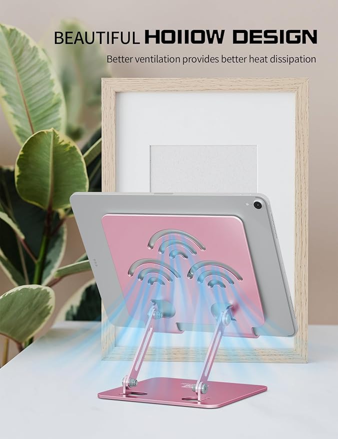 Adjustable Tablet Stand for Desk, Premium Aluminum Holder for iPads, and All - Image 3