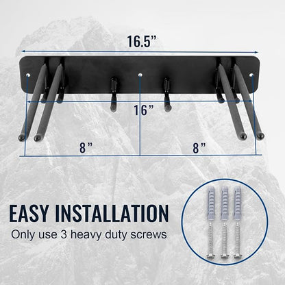 Wall Mount Ski Storage Rack, Garage Snowboard Storage Organizer 8 Pairs Metal - Image 5