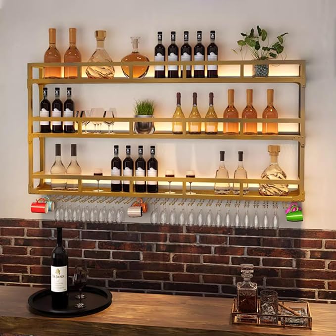 47.2in Wall Mounted Wine Rack, Wine Rack Wall Mounted - Image 4