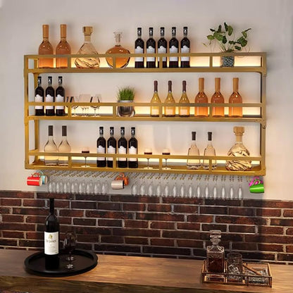 47.2in Wall Mounted Wine Rack, Wine Rack Wall Mounted - Image 4