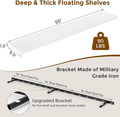 Fun Memories White 55Inch Floating Shelves - Image 3