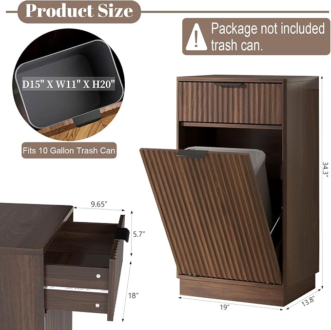Tilt Out Trash Can Cabinet, Hidden Garbage Can Cabinet - Image 2