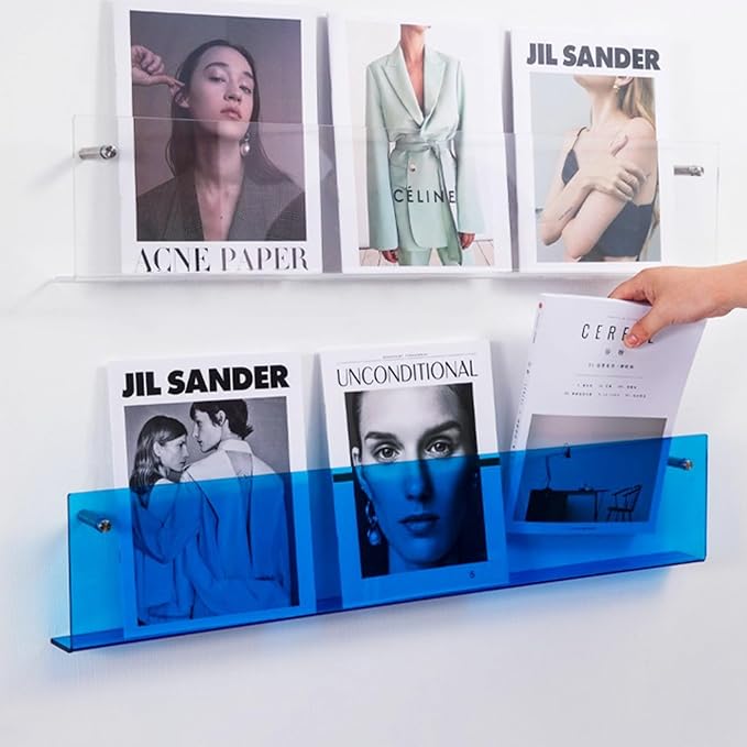 ROYALITA 2-Pack Acrylic Magazine Holder Brochure Holder, Fashion Hanging - Image 4