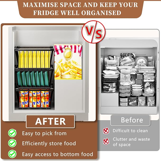 Freezer Organizer Bins ，Enhanced Leak-Proof Bottom，4 Pack Stackable Deep - Image 5