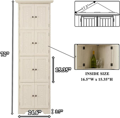 72" H Farmhouse Corner Storage Cabinet - Image 2