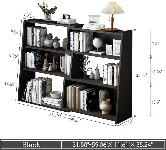 IOTXY Wooden Extendable Shelf Bookcase - Image 2