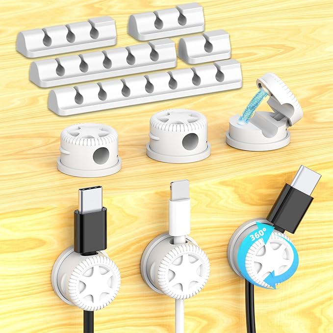 11PCS Cable Management Cord Holder Organizer, Magnetic Cable Clips Adhesive by Unknown