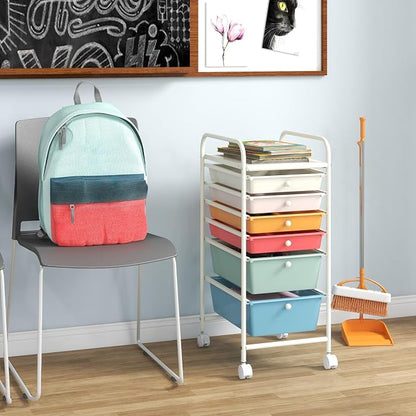 Giantex 6 Storage Drawer Cart Rolling Organizer Cart - Image 9